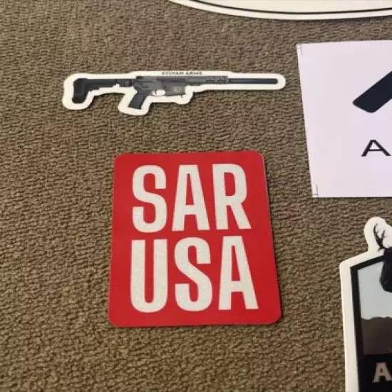 2022 Shot Show Las Vegas, NV Lot of 5 Stickers Decals Christensen Arms, SAR