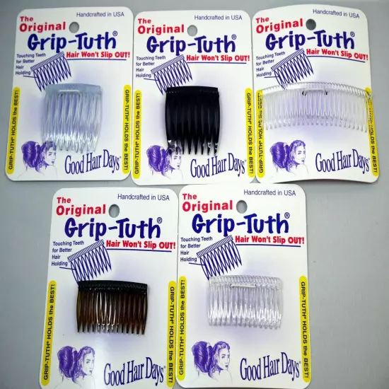 The Original Grip-Tuth® Good Hair Days Tuck Side Combs Made in USA Mix&Match