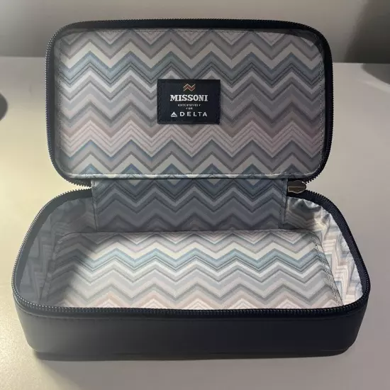 NWOT Missoni Exclusive Delta One Travel Case Pouch Blue Wave Zipper Ltd Edition