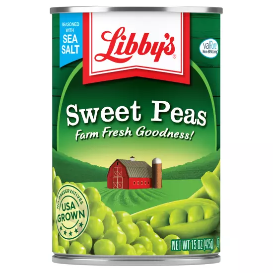 (6 Cans) Libby's Canned Sweet Peas, 15 oz (FREE SHIPPING)