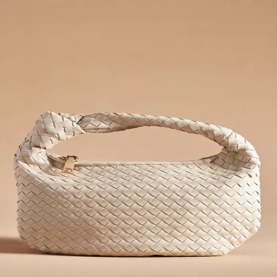 Melie Bianco Brigitte Satchel Mini Edition (Drew) Vegan Woven Knot Bag ANTHRO!