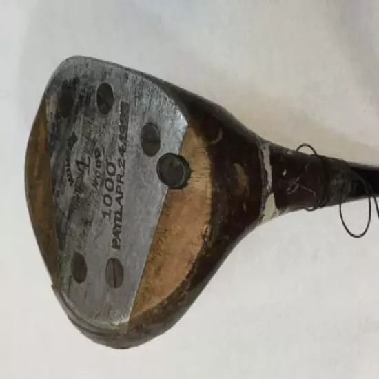  Golf Club Hickory Wood Steel Shaft Brassie Spoon Good Size 1 Head Sport Vintage