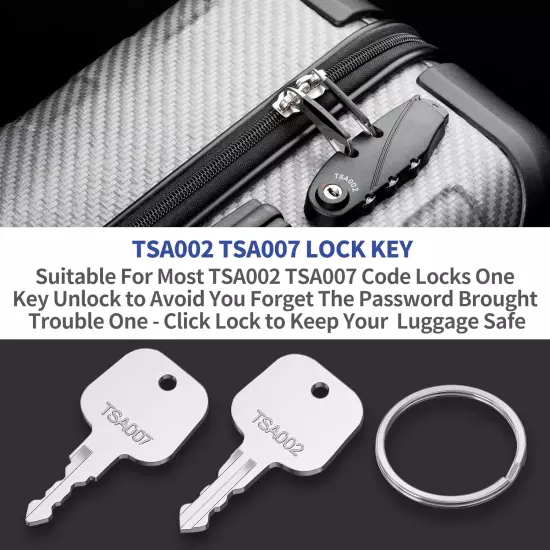 Key for TSA, 2PCS TSA007 TSA002 for Master Luggage Lock Keys Compatible with Lug