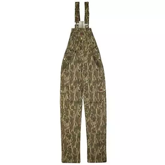 Mossy Oak Men's Standard Cotton Mill 2.0 Hunt Bib Overall, Original Bottomland,