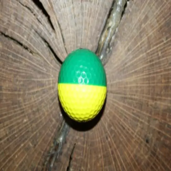 VINTAGE YELLOW AND GREEN PING EYE 2 GOLF BALL MUST SEE!!!! 