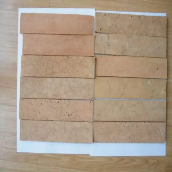 12 Cork strips with 1.50"x1.50"x7.5"(long)x0.25 thick 