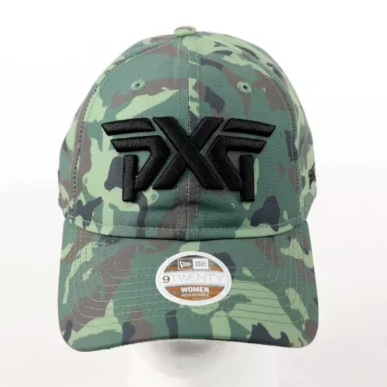 PXG 920 Jungle Camo Strapback Golf Hat Green New Era 9Twenty Womens NWD