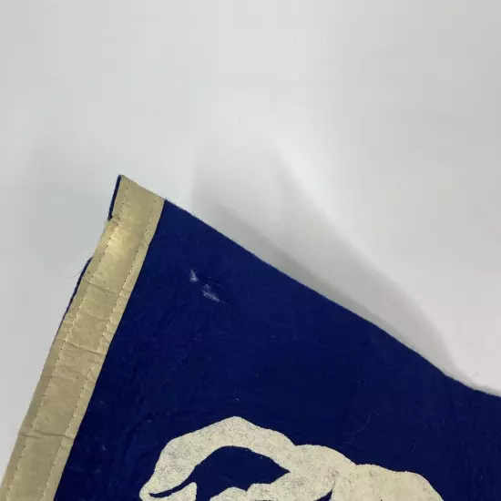 Vintage Pennant Yale UniversityBulldog Royal blue Collegiate 28" x 11" Flag