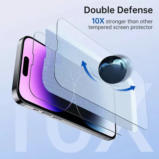 3X Tempered Glass Screen Protector For iPhone 16 15 14 13 12 11 Pro Max XR 8 7 6