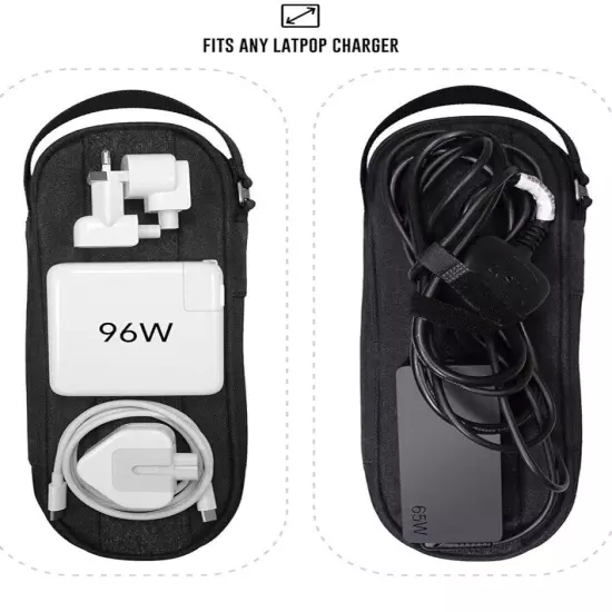 Side by Side - Premium Pouch Organizer for Tech, Electronics,Cords, Chargers NEW