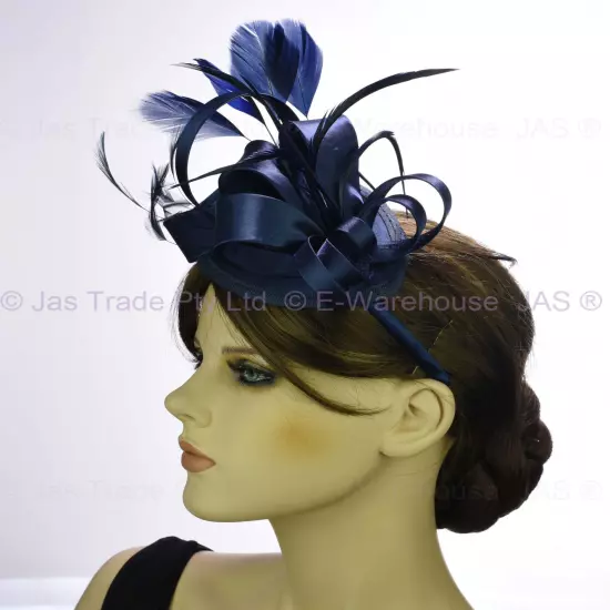 Spring Racing Race Party Melbourne Cup Feather Headband Hairband Clip Fascinator