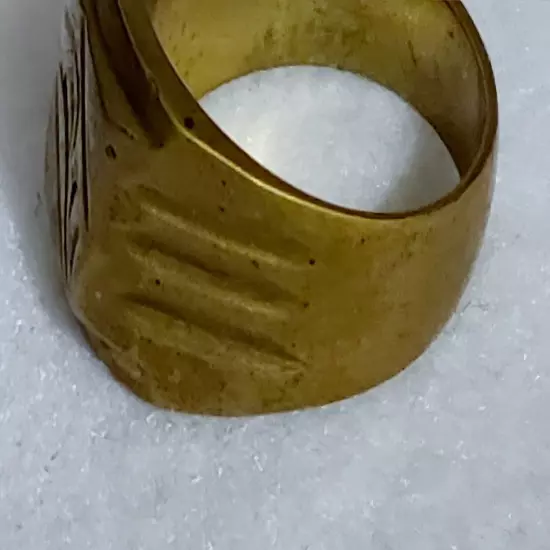 Mens - VTG - 18K GP - Heavy Ring - Size 10 1/2