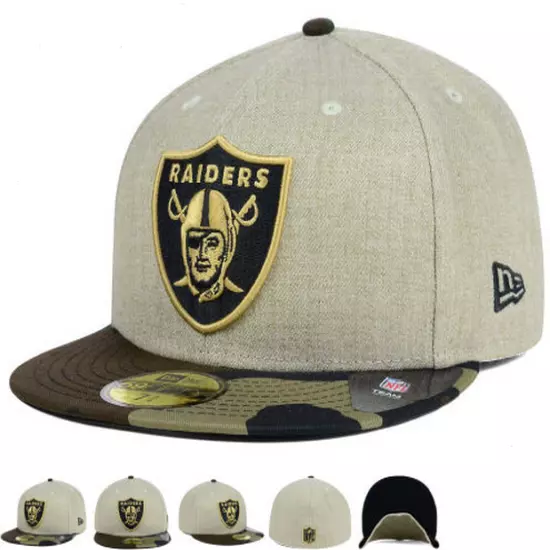 New Oakland Raiders Fitted Hat Cap Men's Football Cap Flat Brim Cap Sun HatS