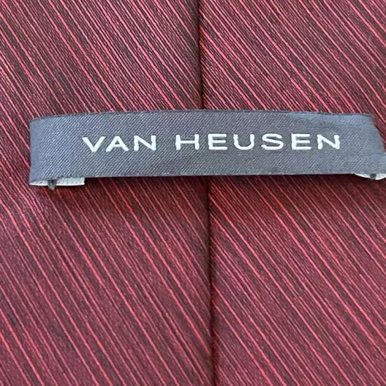 Van Heusen Red 100% Polyester Men’s Neck Tie Made In China