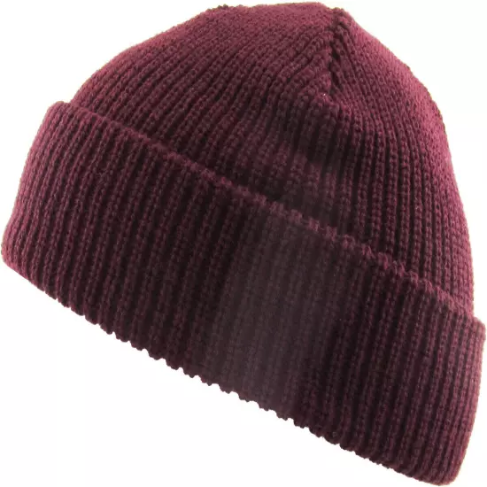 Warm Winter Knit Cuff Beanie Cap Fisherman Watch Cap Daily Ski Hat Skully