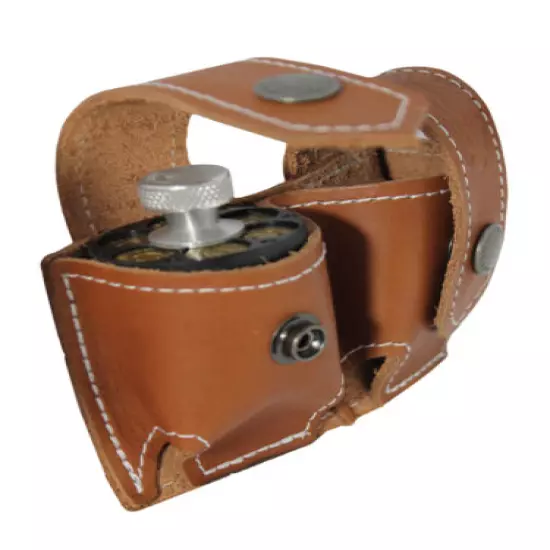 New Barsony Saddle Tan Leather Revolver Double Speed Loader Pouch .22 .38 .357