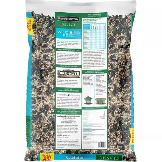 Classic Dry Wild Bird Feed and Seed, 40 lb. Bag, 1 Pack USA