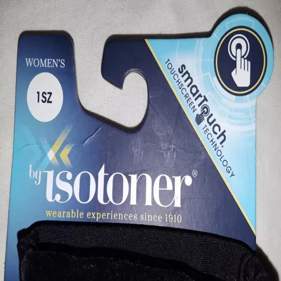 Isotoner Smartouch #21752 NWT unlined stretch black gloves womens one-size