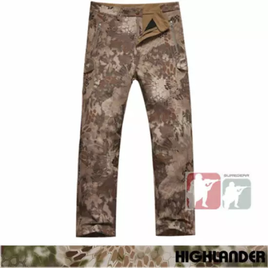 HIGHLANDER Softshell Sharkskin Fleece Jacket Pants TAD Kryptek Hunting Uniform