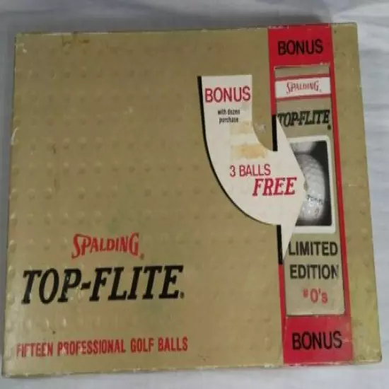 Vintage 1979 Spalding Top-Flite Golf Balls Bonus Pack with LIMITED EDITION 0's 