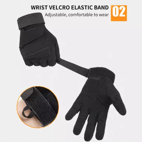 Tactical Gloves Combat Training Full Finger Gloves Antiskid Cut Resistant Gloves