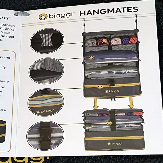 Biaggi ZipCube Hangmates Hanging Travel Organizer Standard Size NEW