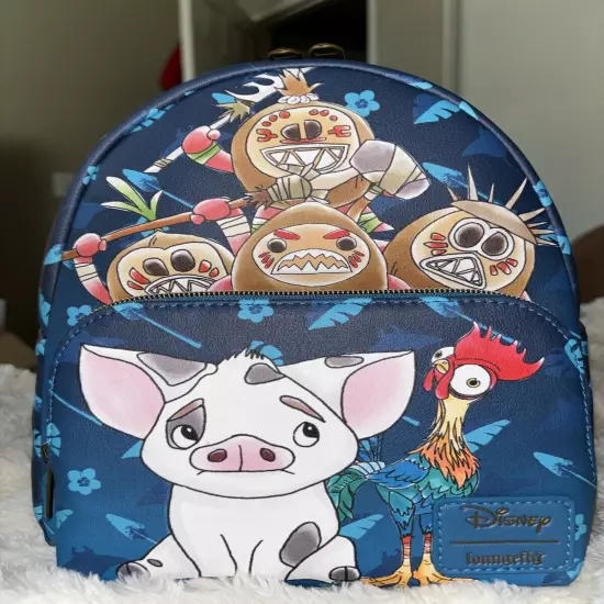 LOUNGEFLY DISNEY MOANA PUA HEI KAKA MINI BACKPACK~ WITH TAGS~ BRAND NEW~