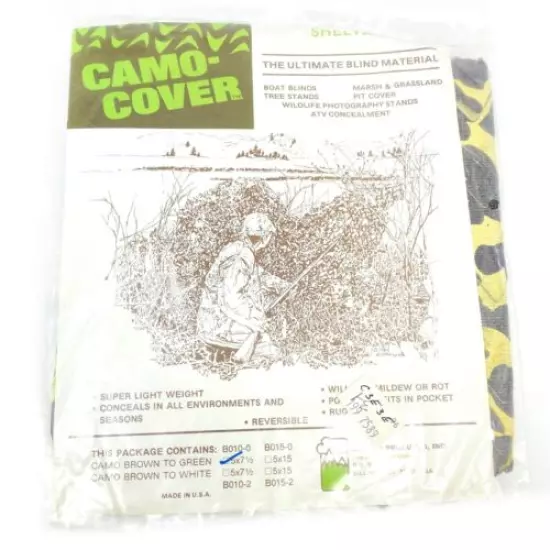 Big Sky Products Camo Cover The Ultimate Blind Material 5 x 7 1/2in, Made in USA