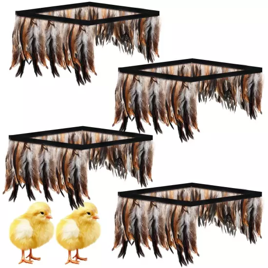 4 Pieces Comfort Feathers Feather Skirt Baby Chicken Supplies for Chick Brood...