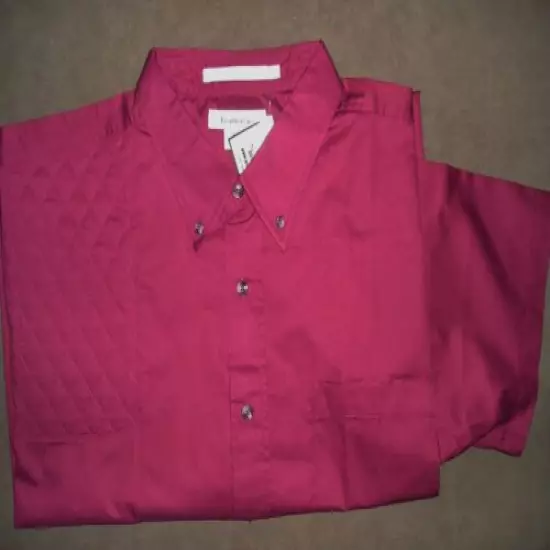 3XL RH Trap/Skeet Pad BURGANDY Short Sleeve Button Front Twill Shooting Shirt