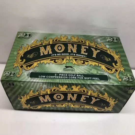 Slazenger Money $$ Ultra Low 65 Compression Core Golf Balls Pack Of 20 RARE NIB