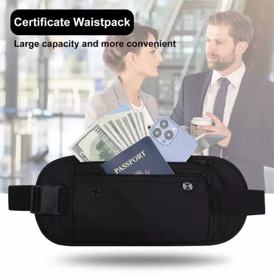 Invisible Travel Waist Pouch for Passport Money Belt Bag Hidden Security Wallet