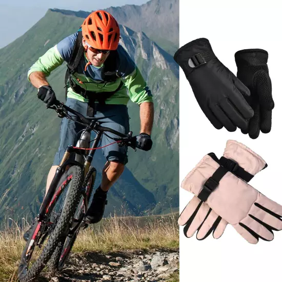 Winter Cycling Gloves Windproof Fishing Mittens Thicken Warm Full Finger Gloves