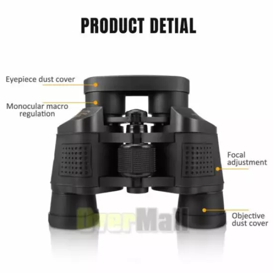 Telescope 60X60 Binoculars 30000M Outdoor Hunting Optical Night Vision Binocular