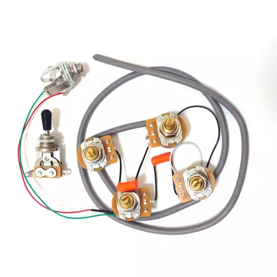 Pre-Wired Wiring Harness Kit with Long Shafts for Gibson Les Paul