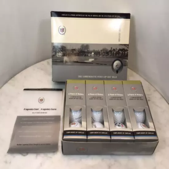 CADILLAC 2002 Commemorative Rider Cup Golf Balls 1 Dozen Limited Edition New