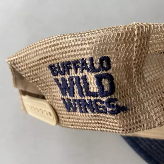 Buffalo Wild Wings Snapback Blue Denim Trucker Hat Mesh Adult One Size