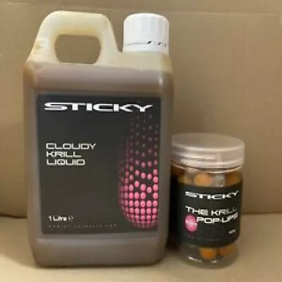 STICKY BAITS CLOUDY KRILL LIQUID & 15mm POP UPS - NEW #####