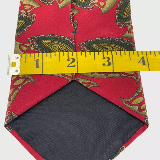 Ralph Lauren Chaps Vintage Paisley Red Necktie Silk Tie Men's 3.8" x 60"