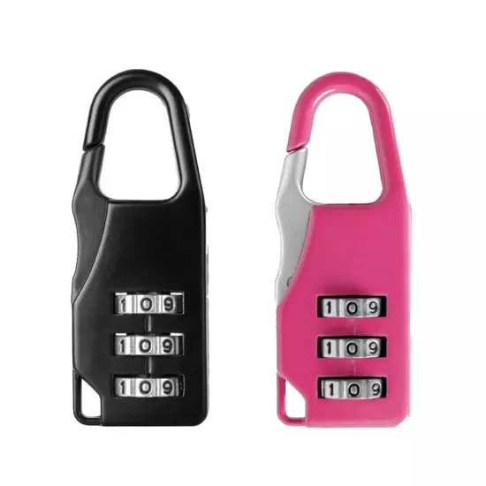 2 Pcs Mini 3 Digit Resetable Combination Travel Luggage Suitcase Lock Padlock