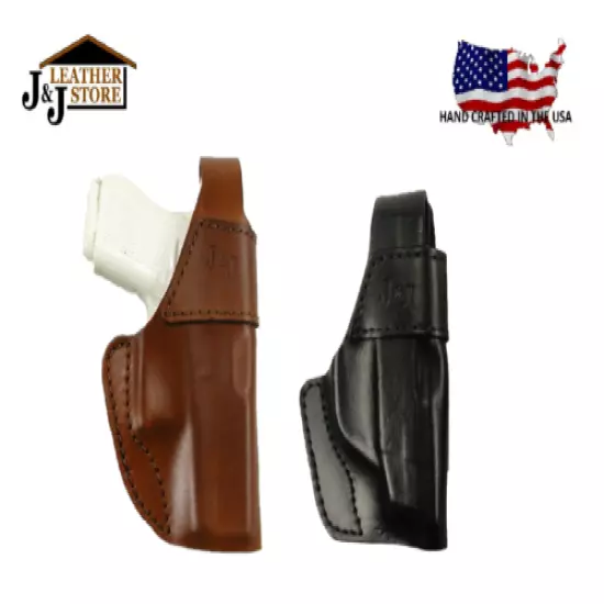 J&J BERSA THUNDER 380 OWB W/ CLIP FORMED PREMIUM LEATHER HOLSTER W/ THUMB BREAK