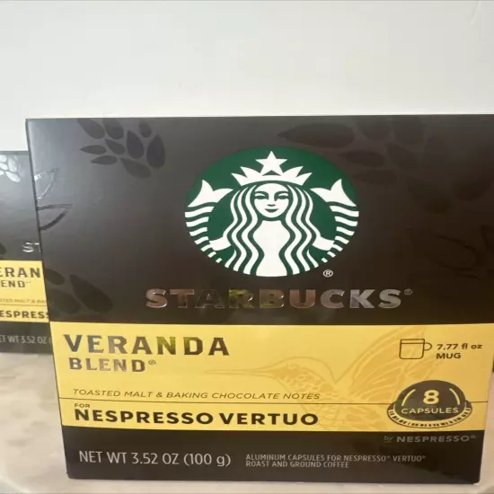 24 Boxes Starbucks Veranda Blend Nespresso Vertuo 32 Capsules 3.52 oz (BN17)