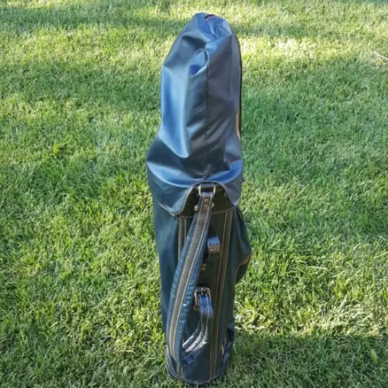 Vintage Fairway By Leeds New York Faux Leather Golf Bag Single Shoulder w Cover