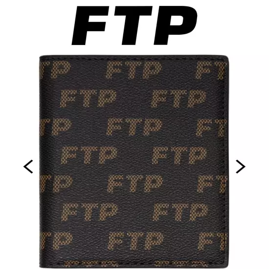 FTP FuckThePopulation LOGO RÉPÉTÉ PASSPORT HOLDER (BROWN) *ORDER CONFIRMATION*