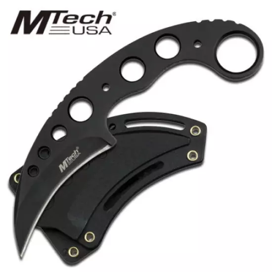 Mtech Tactical Neck Knife Black WITH SHEATH