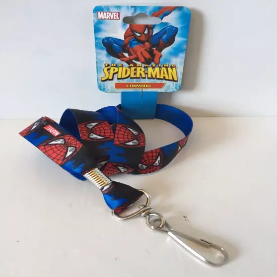 Amazing Spiderman Lanyards Blue Marvel Key Lot of 3