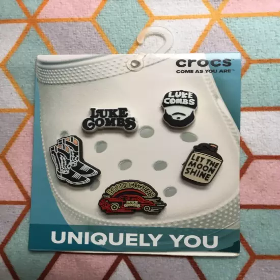 Crocs Handmade jibbitz 5pc luke combs country music moonshine shoe charms set 19