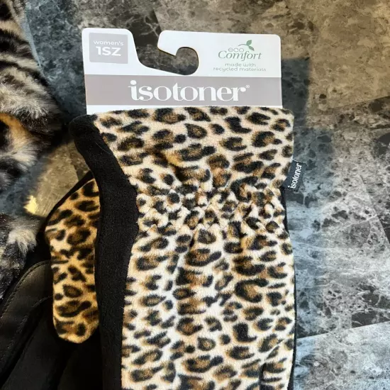 Cheetah Print Winter Set (2 Pairs Gloves, Hat, Scarf)