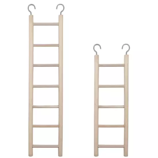 2pcs Wooden Ladder for Bird Parrot Ladder Cage Climbing Toy Birdie Basics (5 ...