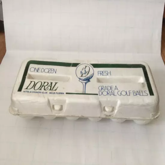 Unique Doral Country Club Souvenir - One Dozen Branded Golf Balls In Egg Carton